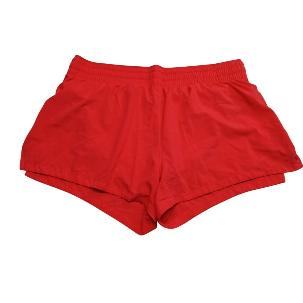 Fabletics Womans XL Red Running Shorts Rear Zip Pocket Activewear‎ 3" Inseam